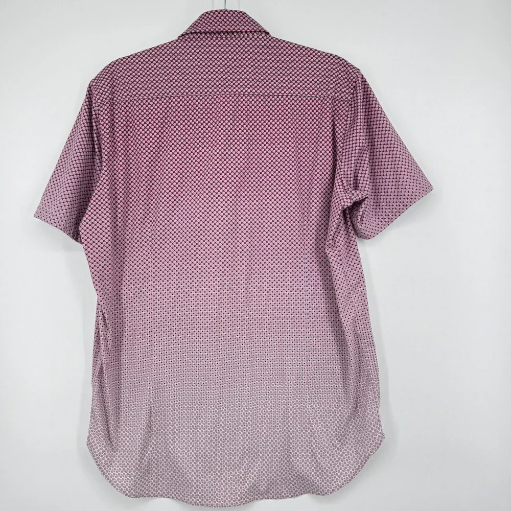Buttercloth Men's Short‎ Sleeve Button Down Shirt Geometric Print